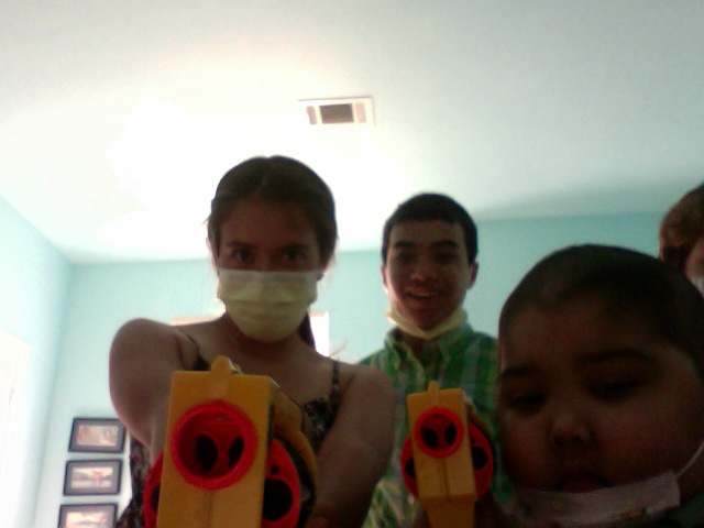 A-, me, and Jude playing Nerf Guns. May 26, 2011.